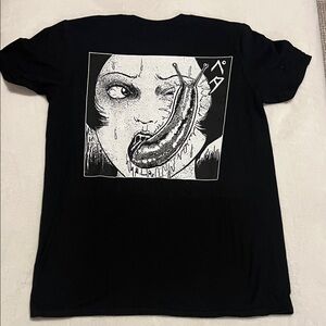 Edgy Black Graphic Tee - Juji lto Collection (T)